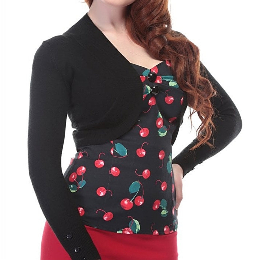 Collectif Jean Bolero Black Cardigan Size S/XS